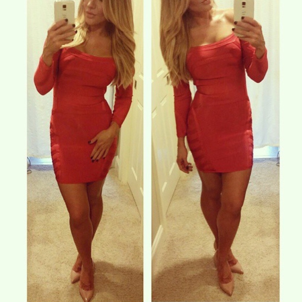 RED bandage dress